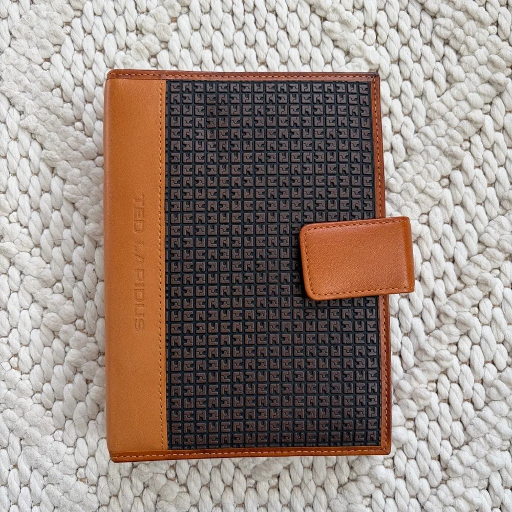 Vintage TED LAPIDUS Designer Genuine Leather Organizer Planner NEW NWOT